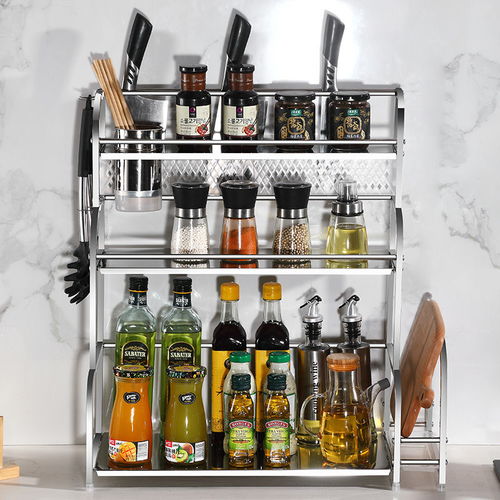 南极人厨房置物架 多功能不锈钢收纳，打造整洁高效台面